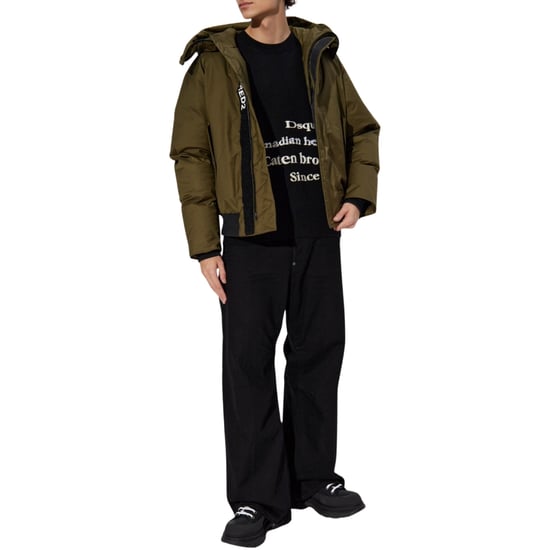 Chaqueta Bomber Con Capucha Verde Militar Techno Down De Dsquared2 - Image 4