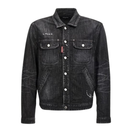 Chaqueta Vaquera Negra De Lavado Fácil Dsquared2 - Image 1