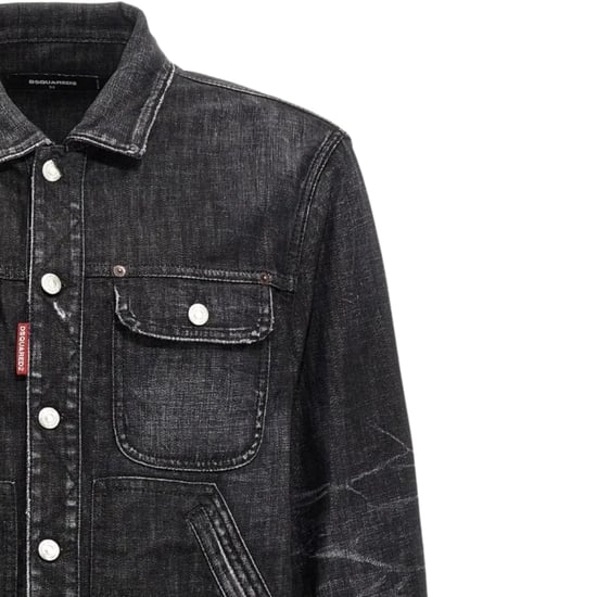 Chaqueta Vaquera Negra De Lavado Fácil Dsquared2 - Image 3