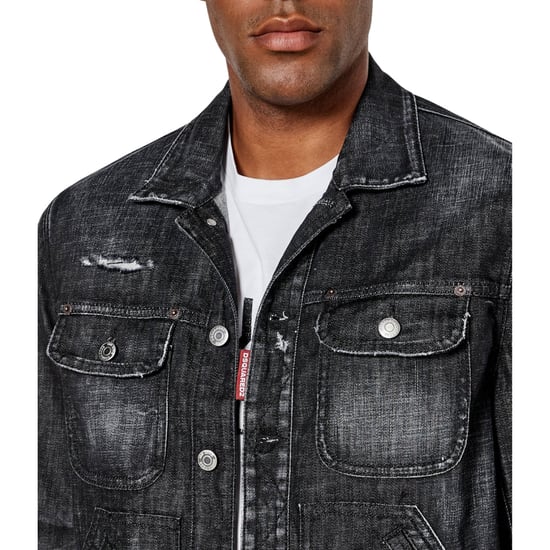 Chaqueta Vaquera Negra De Lavado Fácil Dsquared2 - Image 6