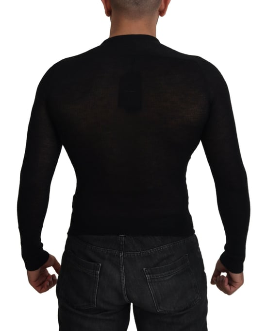 Suéter de punto de cuello Henley de manga larga - Image 3