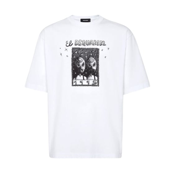 Camiseta Blanca Con Diseño De Dibujos Animados De Dsquared2 El Dsquared2 - Image 1