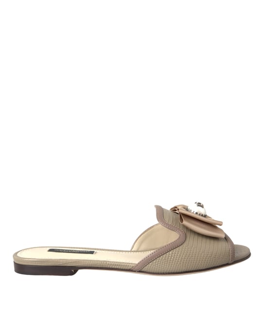 Sandalias de cuero con embellishments de lazo - Image 1