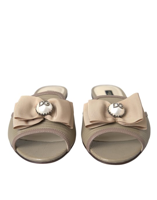 Sandalias de cuero con embellishments de lazo - Image 2