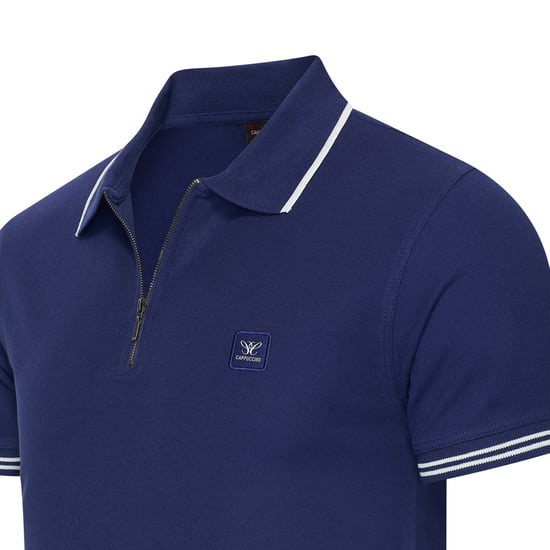 Cappuccino Italia Polo Zip Polo Torino Azul - Image 2