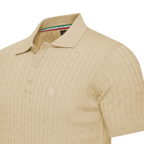 Cappuccino Italia Caorle Cable Knit Polo Negro - Image 2