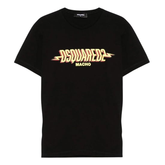 Camiseta Negra De Corte Cool Con Logotipo Macho De Dsquared2 - Image 1