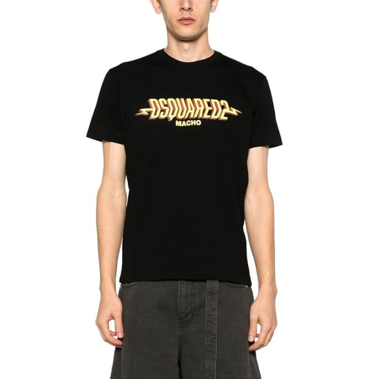 Camiseta Negra De Corte Cool Con Logotipo Macho De Dsquared2 - Image 2