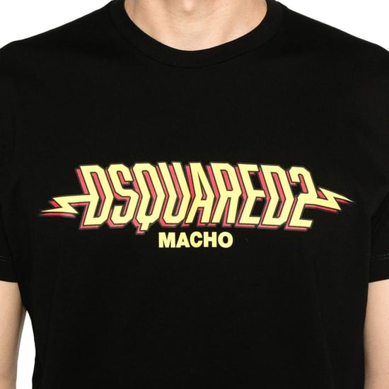 Camiseta Negra De Corte Cool Con Logotipo Macho De Dsquared2 - Image 4