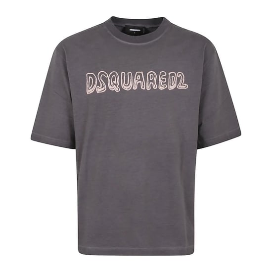 Camiseta Holgada Con Logo De Dibujos Animados Best Fade De Dsquared2 En Gris Carbón - Image 1
