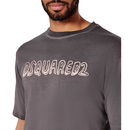 Camiseta Holgada Con Logo De Dibujos Animados Best Fade De Dsquared2 En Gris Carbón - Image 6