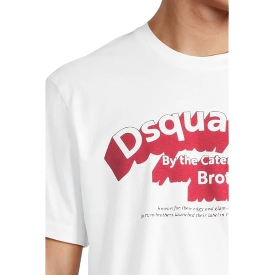 Camiseta Blanca Con Logo Flocado De Dsquared2 - Image 5
