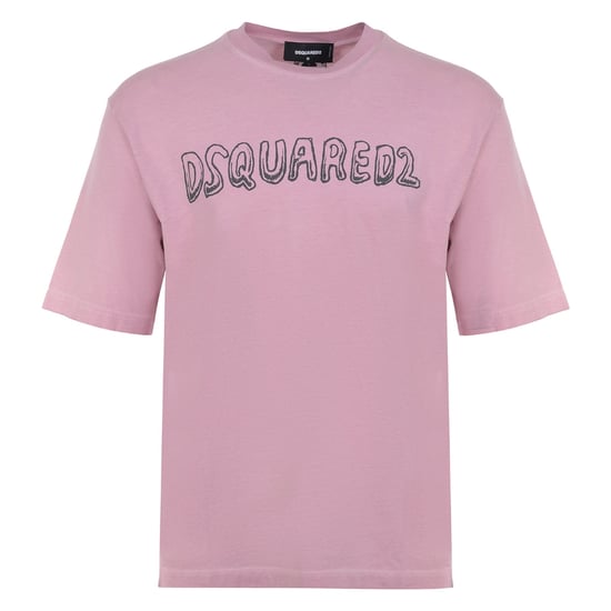 Camiseta Holgada Con Logo De Dibujos Animados Y Degradado De Dsquared2, Color Rosa Polvoriento - Image 1