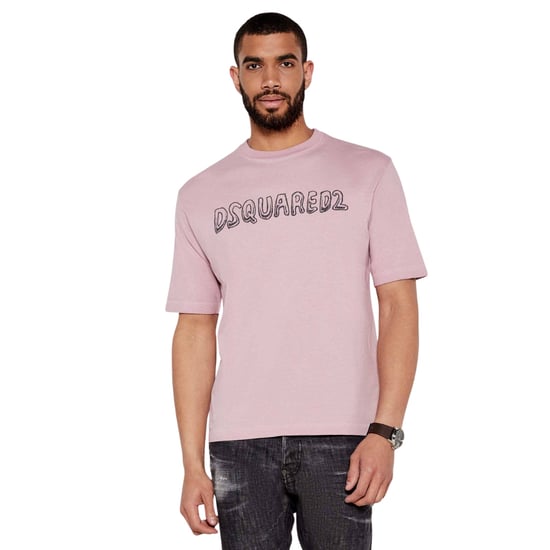 Camiseta Holgada Con Logo De Dibujos Animados Y Degradado De Dsquared2, Color Rosa Polvoriento - Image 3