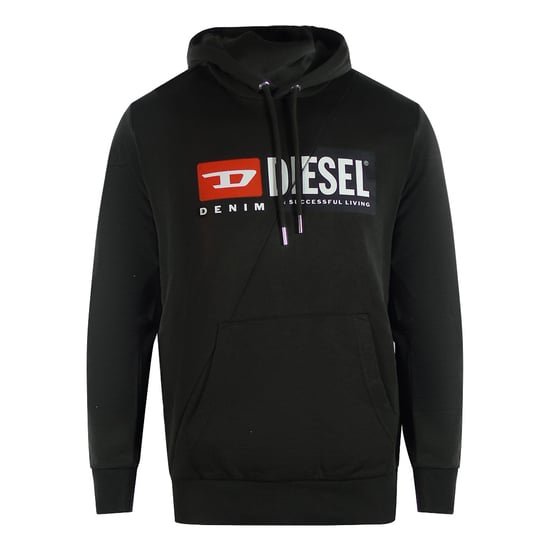 Sudadera negra con logo cortado de Diesel Denim Division - Image 1