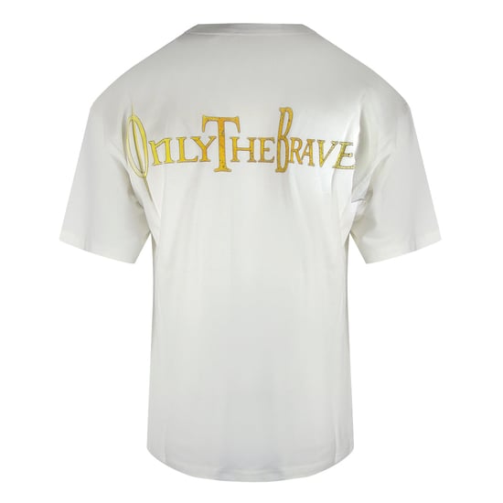 Camiseta Blanca Con El Logotipo Dorado De Diesel - Image 2
