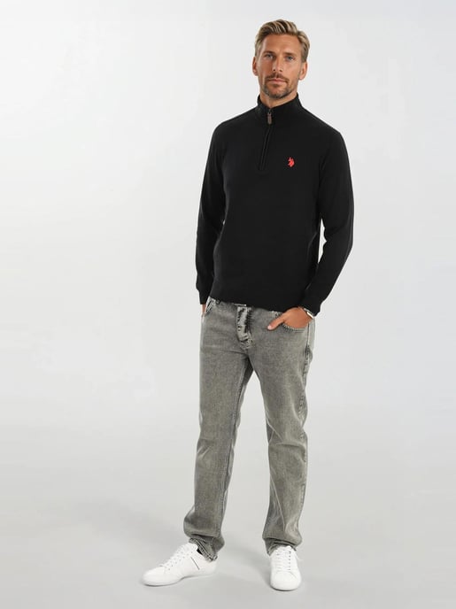 Jersey de punto Half-Zip para hombre U.S. POLO ASSN. USKnooxx de algodón y viscosa - Image 3