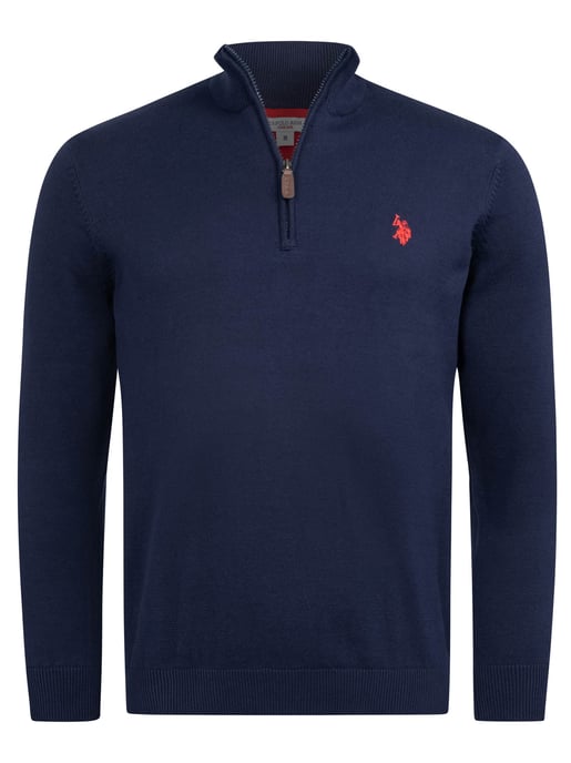 Jersey de punto Half-Zip para hombre U.S. POLO ASSN. USKnooxx de algodón y viscosa - Image 1