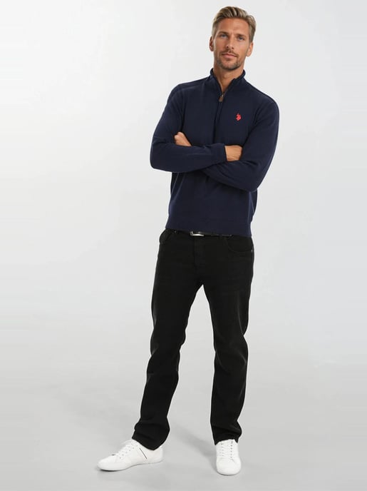 Jersey de punto Half-Zip para hombre U.S. POLO ASSN. USKnooxx de algodón y viscosa - Image 4