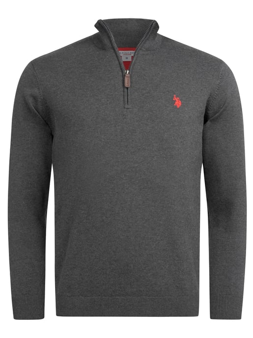 Jersey de punto Half-Zip para hombre U.S. POLO ASSN. USKnooxx de algodón y viscosa - Image 1