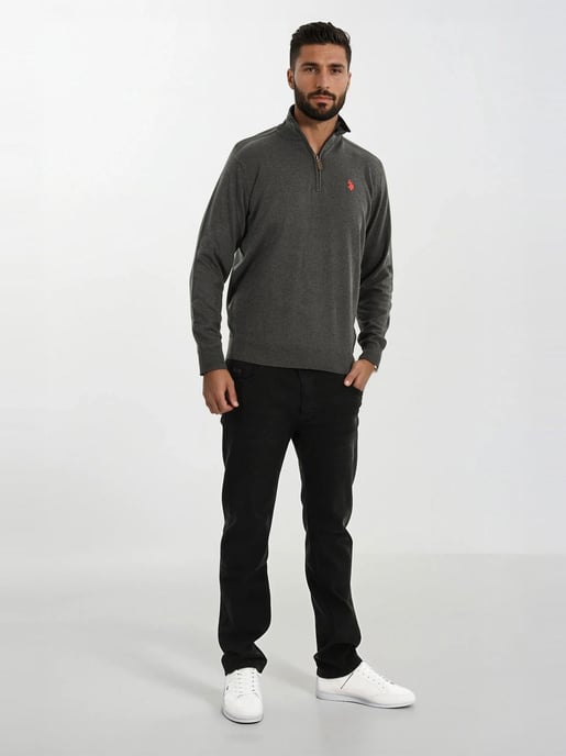 Jersey de punto Half-Zip para hombre U.S. POLO ASSN. USKnooxx de algodón y viscosa - Image 5