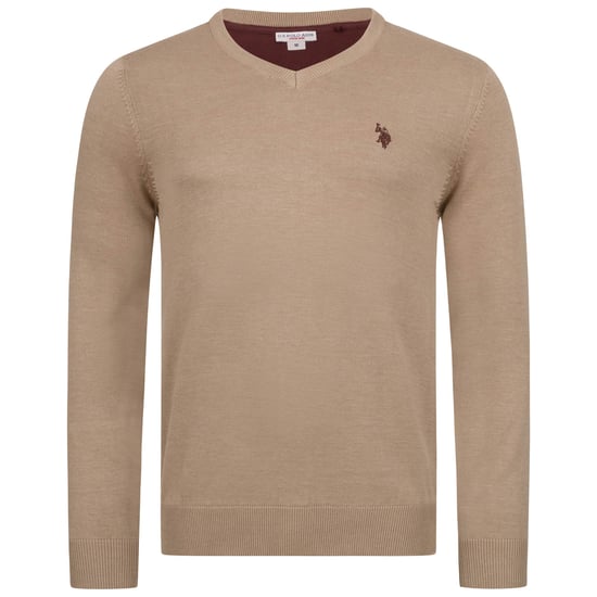 Jersey de cuello en V para hombre U.S. POLO ASSN. Classic Fit de algodón y viscosa - Image 1