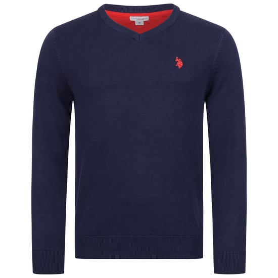 Jersey de cuello en V para hombre U.S. POLO ASSN. Classic Fit de algodón y viscosa - Image 1