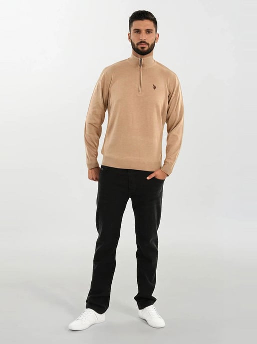 Jersey de punto Half-Zip para hombre U.S. POLO ASSN. USKnooxx de algodón y viscosa - Image 3