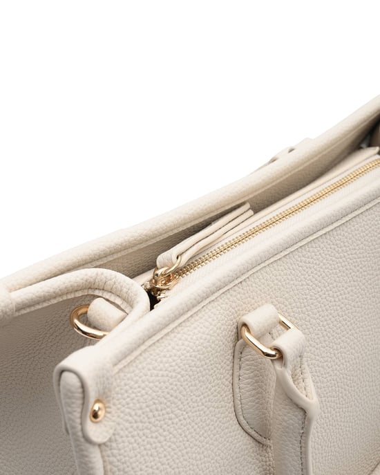 Bolso de Mano de Polietileno Beige Mario Valentino - Image 4