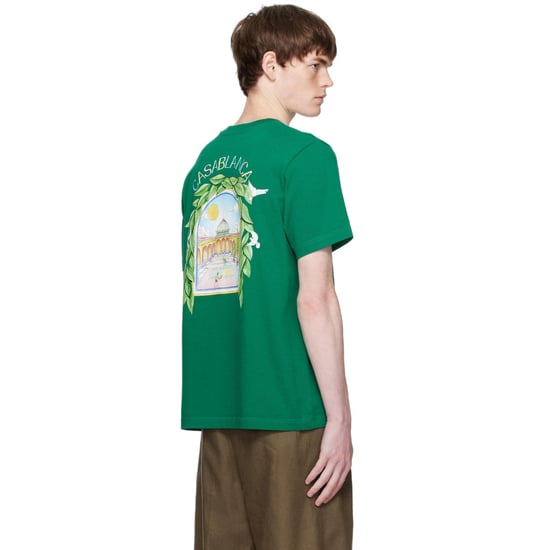 Camiseta Estampada Casablanca Camiseta Verde L'arch De Tennis - Image 4