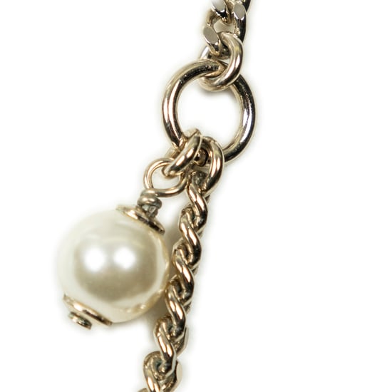 Chanel Pearl Rhinestone Perfume Bottle Necklace en Oro Acero inoxidable sin níquel - Image 3