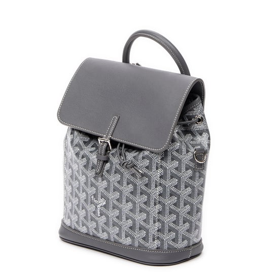 Goyard Mini Alpin Backpack  en Grey Lienzo recubierto - Image 2
