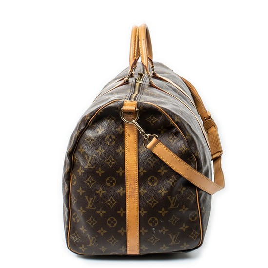 Louis Vuitton Keepall Bandouliere 60 en Brown Lienzo recubierto - Image 3