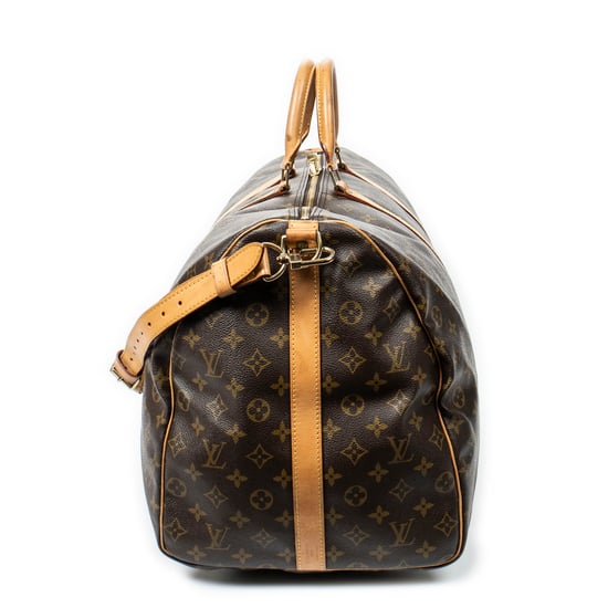 Louis Vuitton Keepall Bandouliere 60 en Brown Lienzo recubierto - Image 4