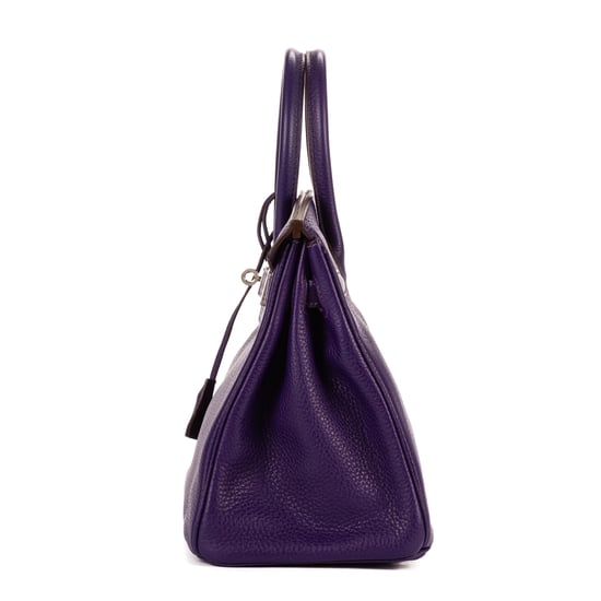Hermès Birkin 30 en Púrpura Cuero de ternero - Image 3