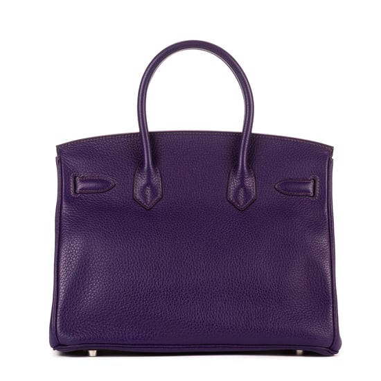 Hermès Birkin 30 en Púrpura Cuero de ternero - Image 4