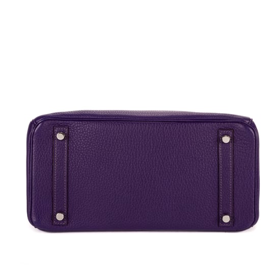 Hermès Birkin 30 en Púrpura Cuero de ternero - Image 6