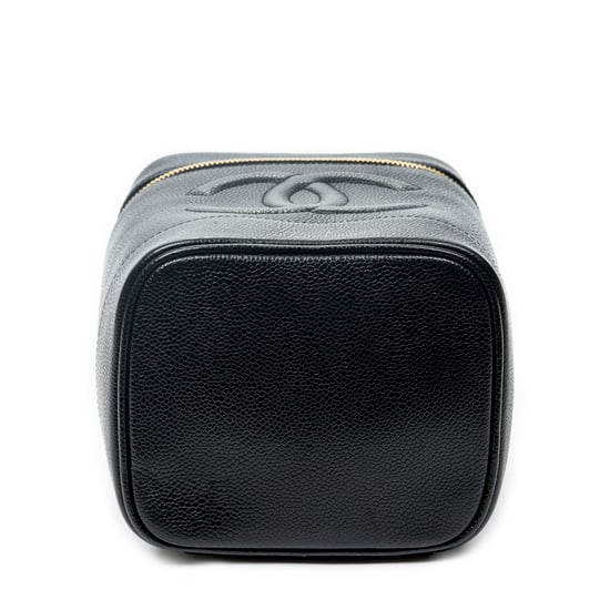 Chanel CC Tall Vanity Case en Black Cuero de ternero - Image 6