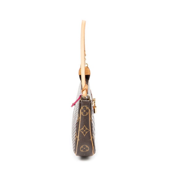 Louis Vuitton Pochette Accessoires en Marrón/Rosa Lienzo recubierto - Image 4