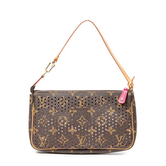 Louis Vuitton Pochette Accessoires en Marrón/Rosa Lienzo recubierto - Image 5