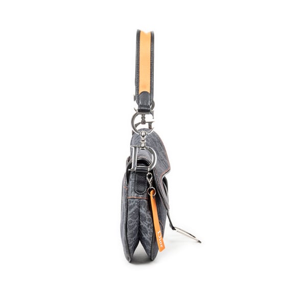 Dior Flight Line Saddle Bag en Vaquero azul Lienzo - Image 4