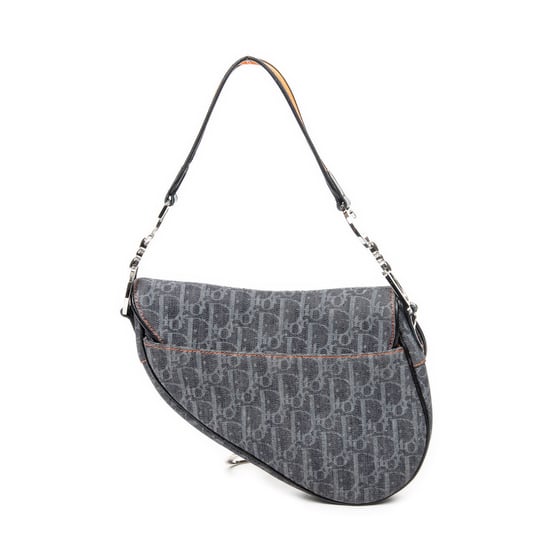 Dior Flight Line Saddle Bag en Vaquero azul Lienzo - Image 5