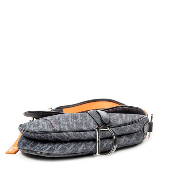 Dior Flight Line Saddle Bag en Vaquero azul Lienzo - Image 6