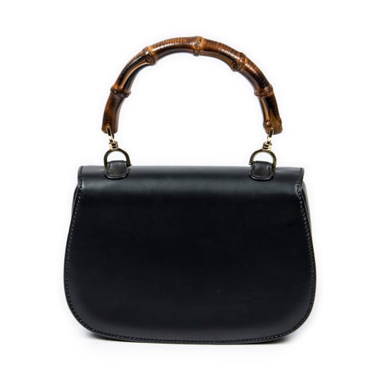 Gucci Vintage Bamboo Flap Top Handle en Black Cuero de ternero - Image 5