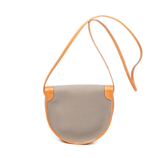 Dior Vintage CD Flap Crossbody en Gris/Tan Lienzo recubierto - Image 5