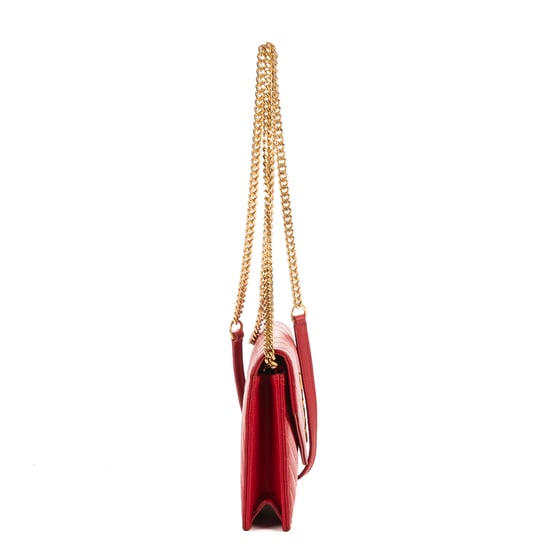 Yves Saint Laurent Chain Wallet en Red Cuero de ternero - Image 5