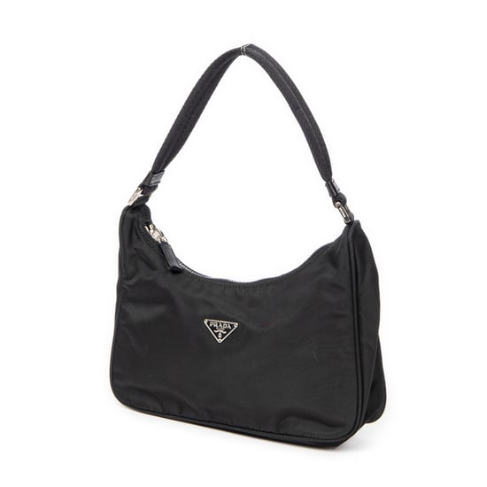 Prada Mini Zip Hobo en Black Lienzo - Image 2