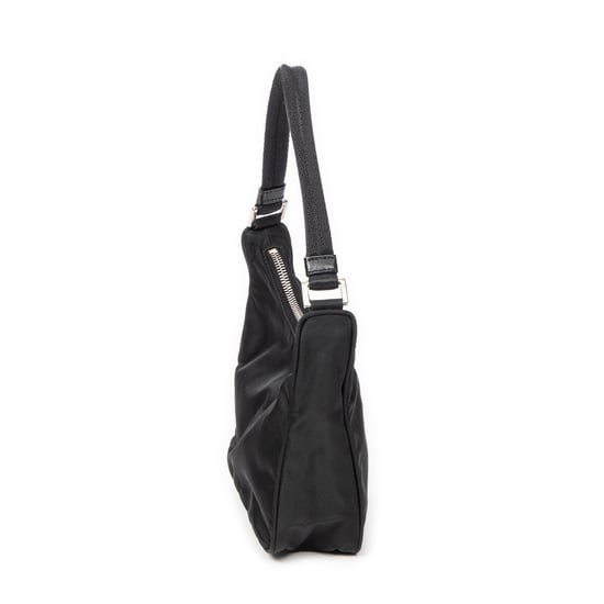 Prada Mini Zip Hobo en Black Lienzo - Image 4