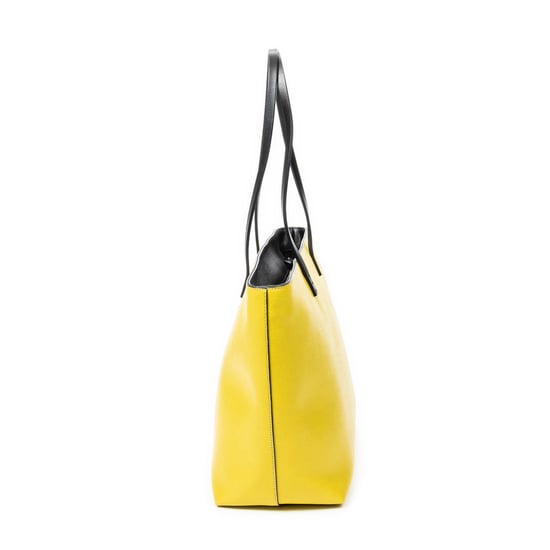 Fendi Monster Eyes Roll Zip Tote en Amarillo/Negro Cuero de ternero - Image 3
