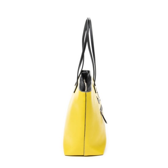 Fendi Monster Eyes Roll Zip Tote en Amarillo/Negro Cuero de ternero - Image 4